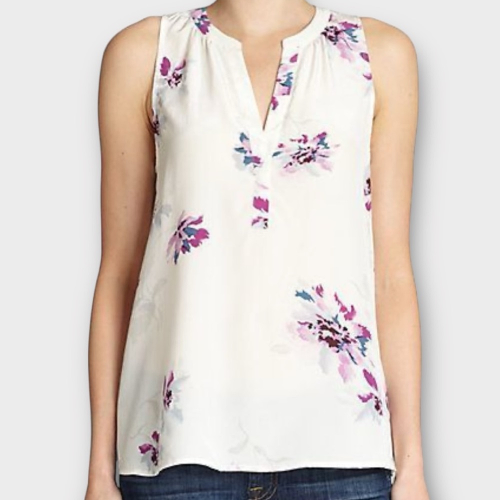 Joie Women’s Senia Top Blouse Small 100% Silk Floral Feminine Flowy Dainty